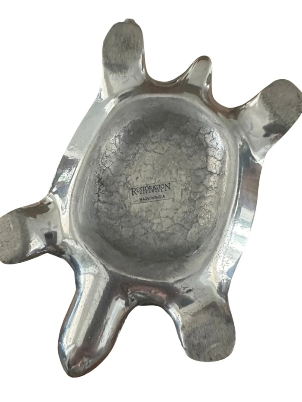Restoration Hardware Turtle Tealight Holders Silver Metal Set of 2 Coastal Decor